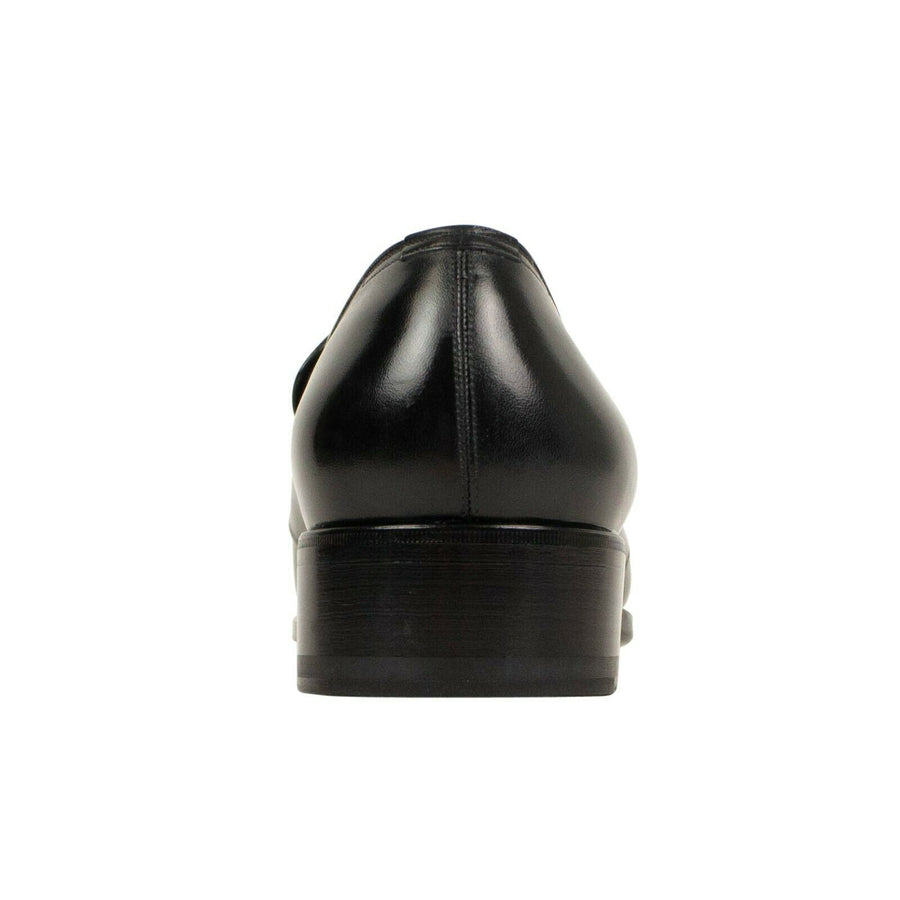 Leather 'Charles' Penny Loafers - Black