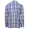 Drop 8 Plaid Cotton 3 Roll 2 Button Sport Coat - Blue