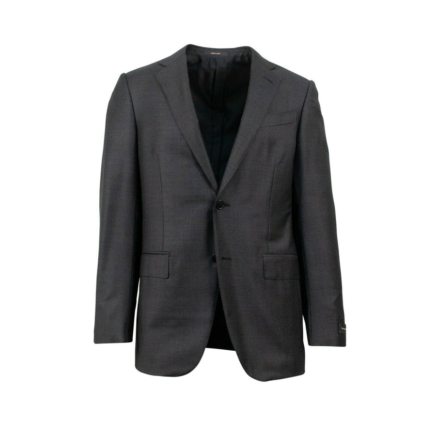 Wool Two Button Suit - Gray