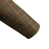 Plaid Wool Button Up Sport Coat - Brown