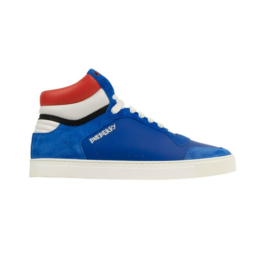 Leather Reeth High-Top Sneakers - Blue