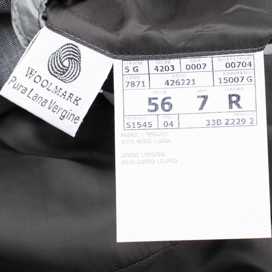 Drop 7 Solid Wool Two Button Suit - Light Gray