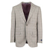 Drop 7 Plaid Two Button Suit - Beige
