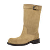 Suede Ankle Boots - Tan