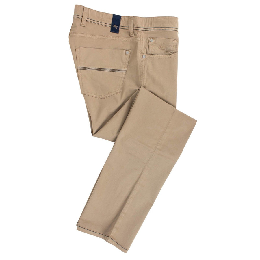 Tan Cotton Blend Pants