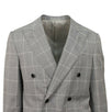 Drop 7 Check Wool Blend Double Breasted Suit - Light Gray