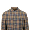 Drop 8 Plaid Button Down Linen Sport Coat - Brown