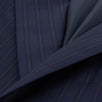 Drop 4 Thick Striped Wool Two Button Suit - Navy Blue / Purple