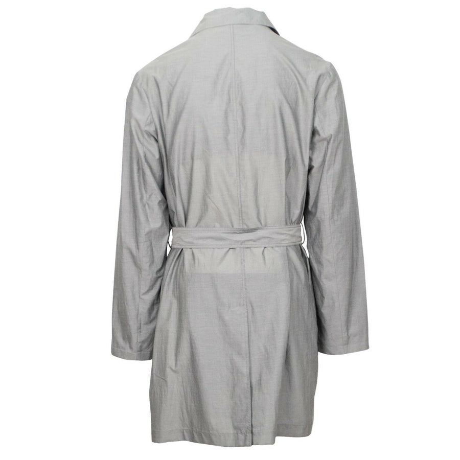 Cotton Blend Trench Coat - Gray