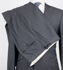 Wool Frock Coat-Style Suit - Charcoal Gray