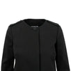 Cotton Blend Pleated Blazer - Black