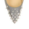 Drama Glitter Studded Slingback Pumps - Silver