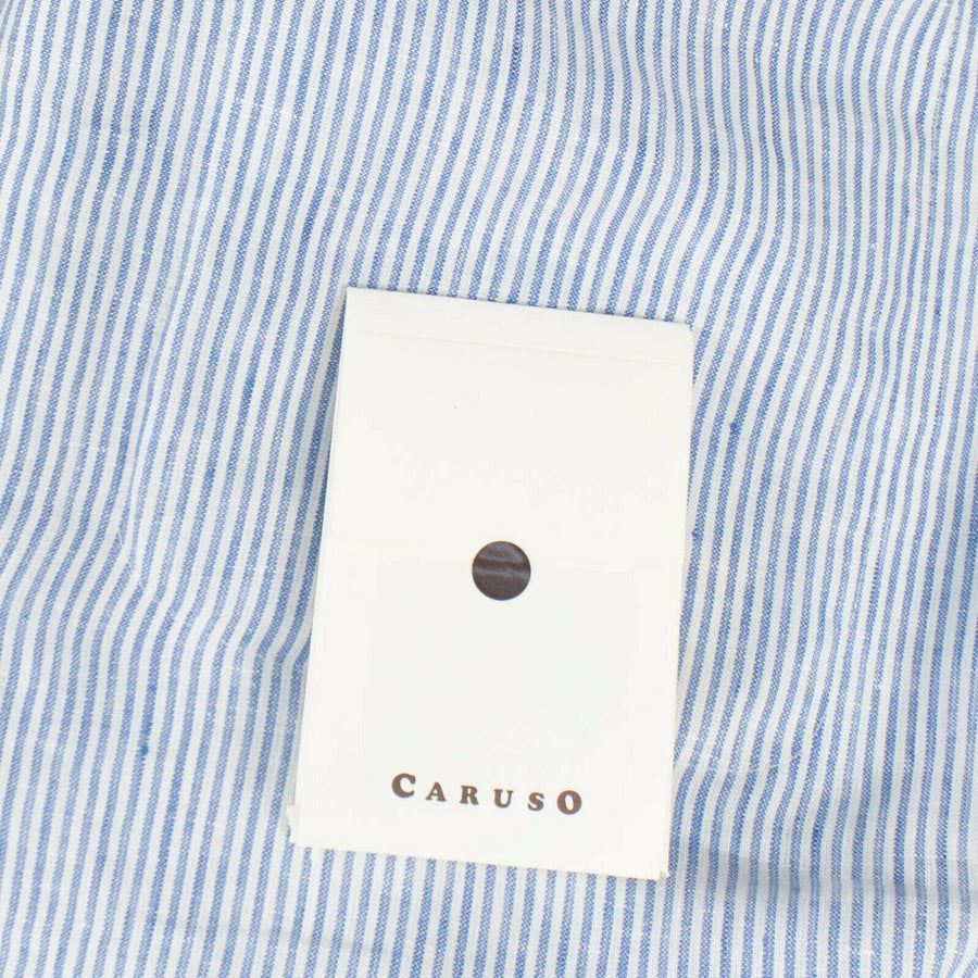 Drop 8 Striped 3 Roll 2 Button Linen Sport Coat - Light Blue