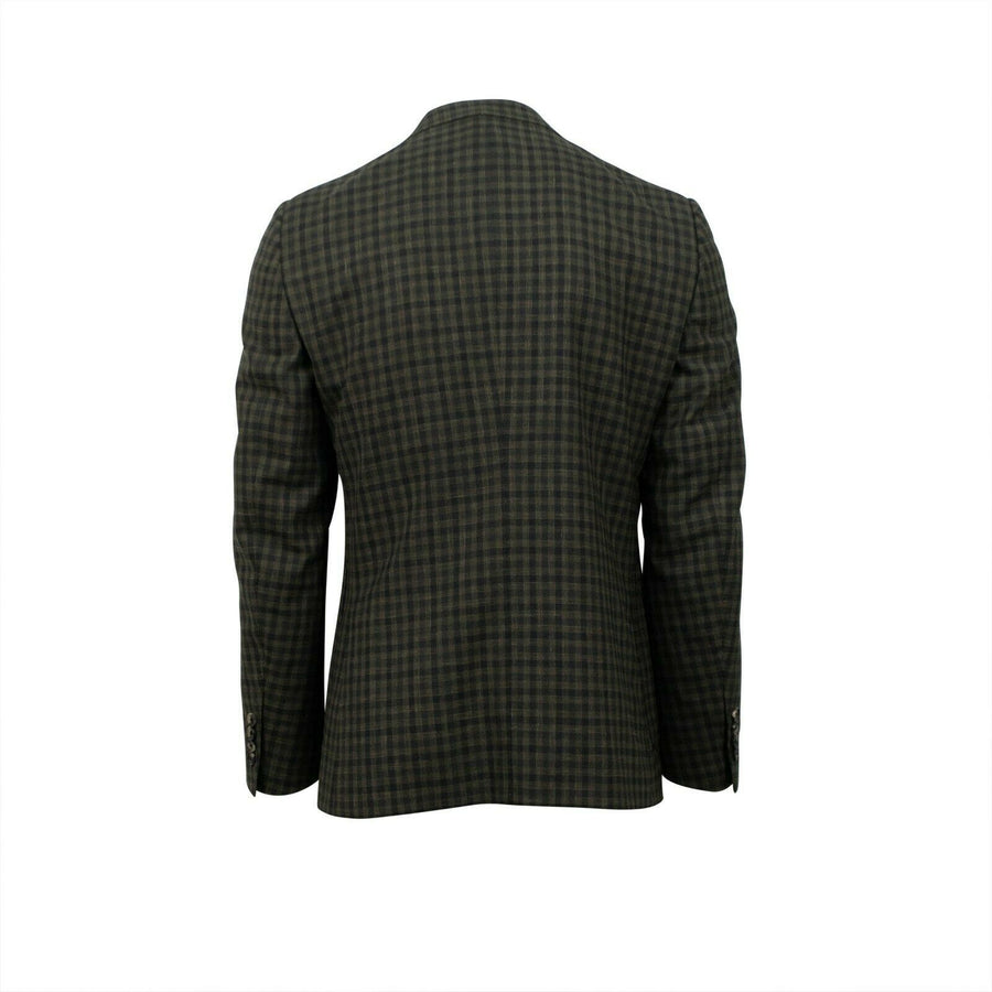 Drop 8 Check Two Button Wool Blend Sport Coat - Green
