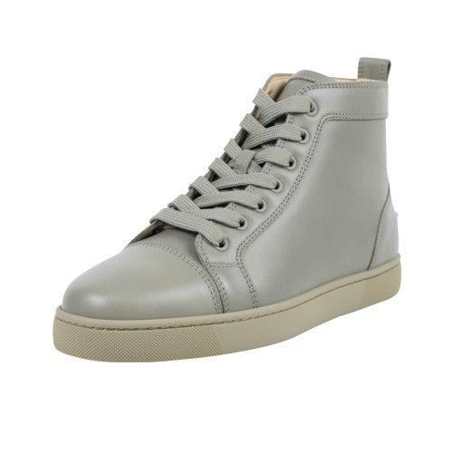 Men's Louis Leather Hi-Top Sneakers - Olive Green