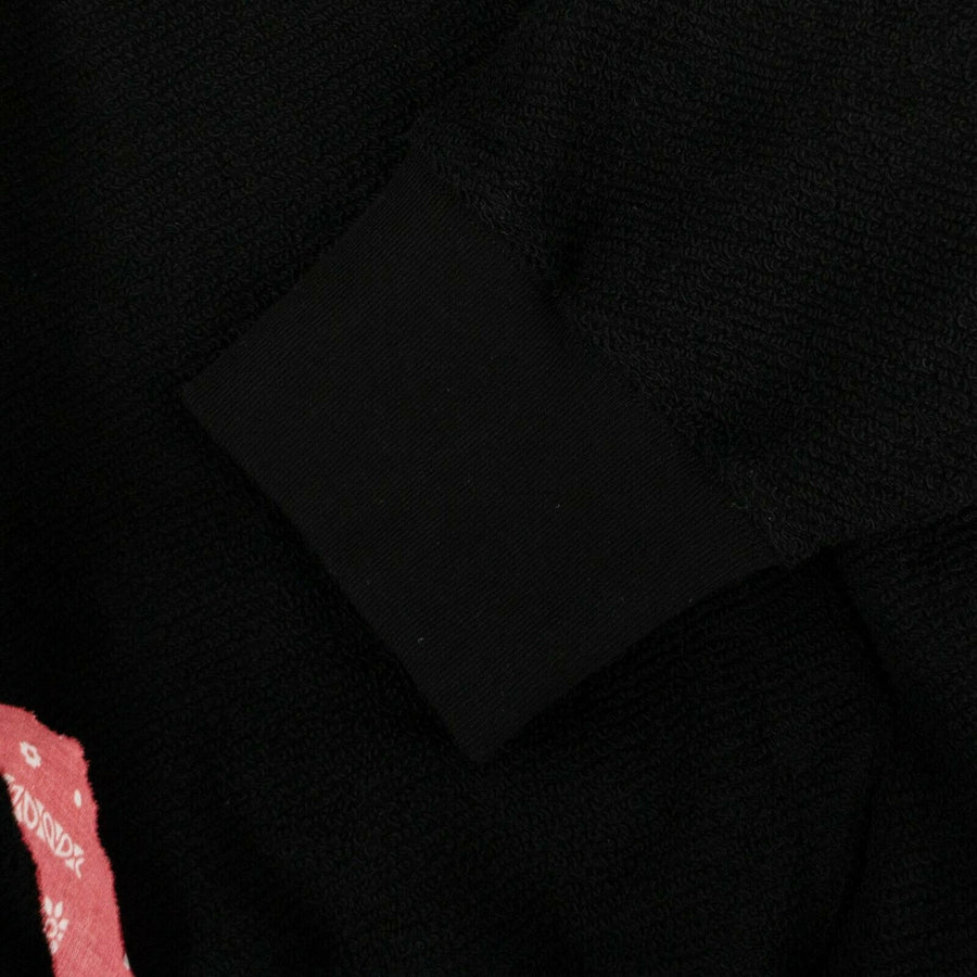 Reverse Fleece Bandana Hoodie - Black