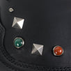 Multi-Color Stone Studded Texan Boots - Black