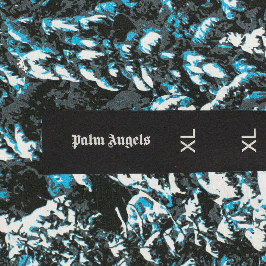 Short Sleeve Pines Hawaii Print Shirt - Blue