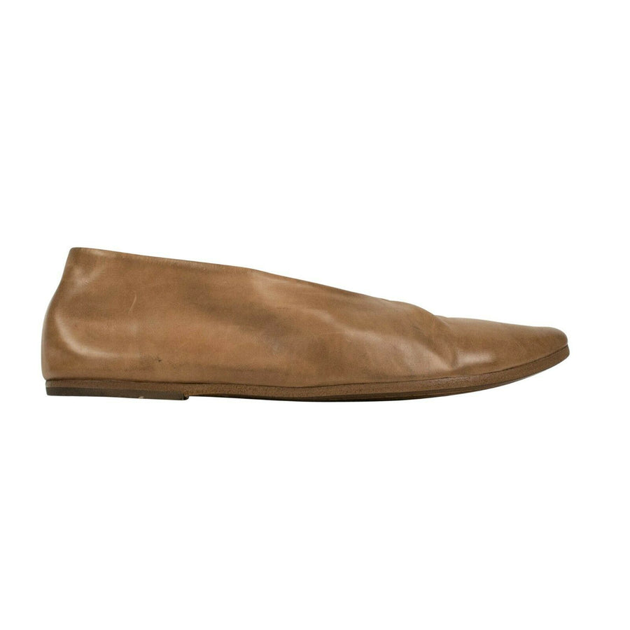 Caltellaccio Distressed Leather Flats - Tan
