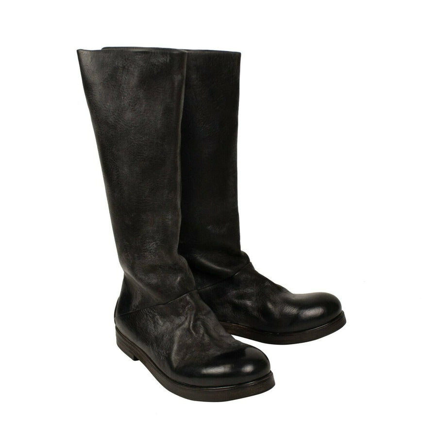 Zucca Zeppa Horse Leather Boots - Black