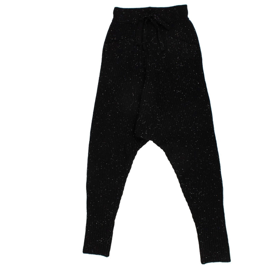 Cashmere Speckled Harem Pants - Black Galaxy
