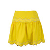 Scalloped Bottom Mini Skirt - Yellow