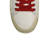 Wolly Leather Patch Sneaker - White
