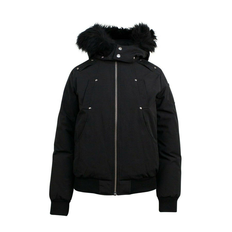 Boys Shearling Bomber Coat - Black