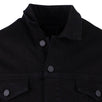 Max Contrast Sleeve Button Down Denim Jacket - Black