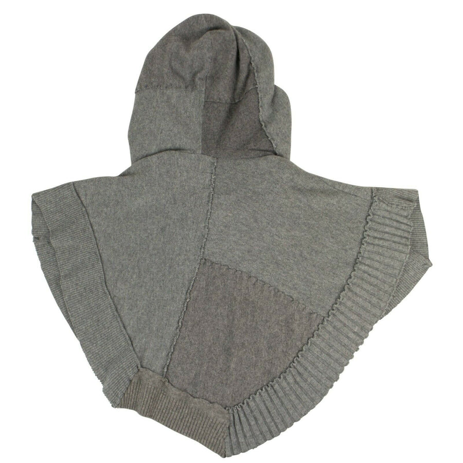 Patchmere Cropped Hoodie Poncho (O/S) - Gray