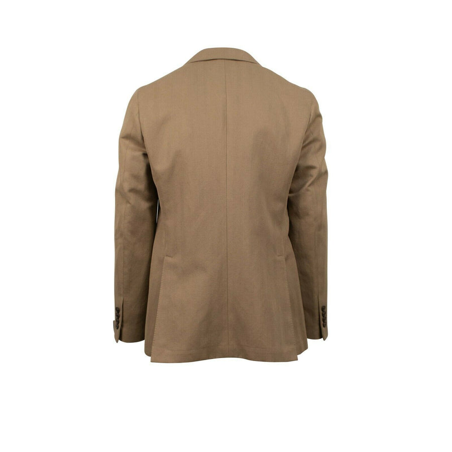 Drop 8 Cotton Herringbone 3 Roll 2 Button Sport Coat - Brown