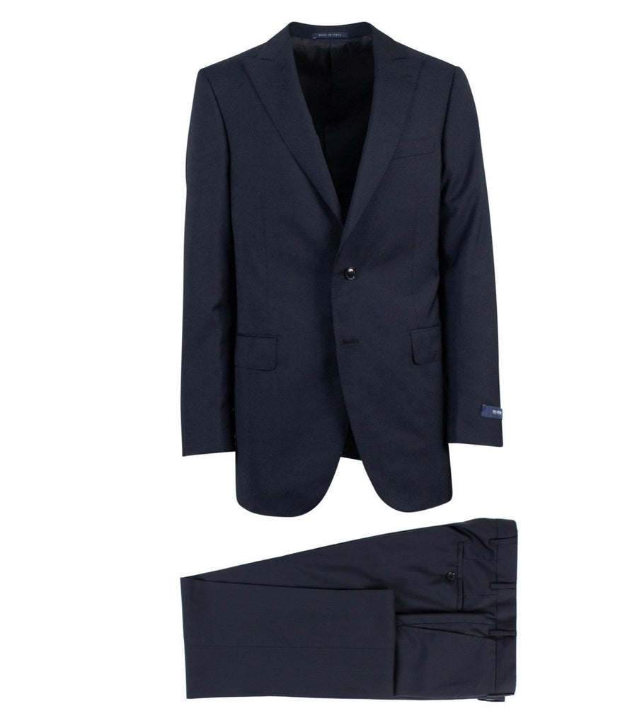 Drop 6 Wool Two Button Suit - Navy Blue