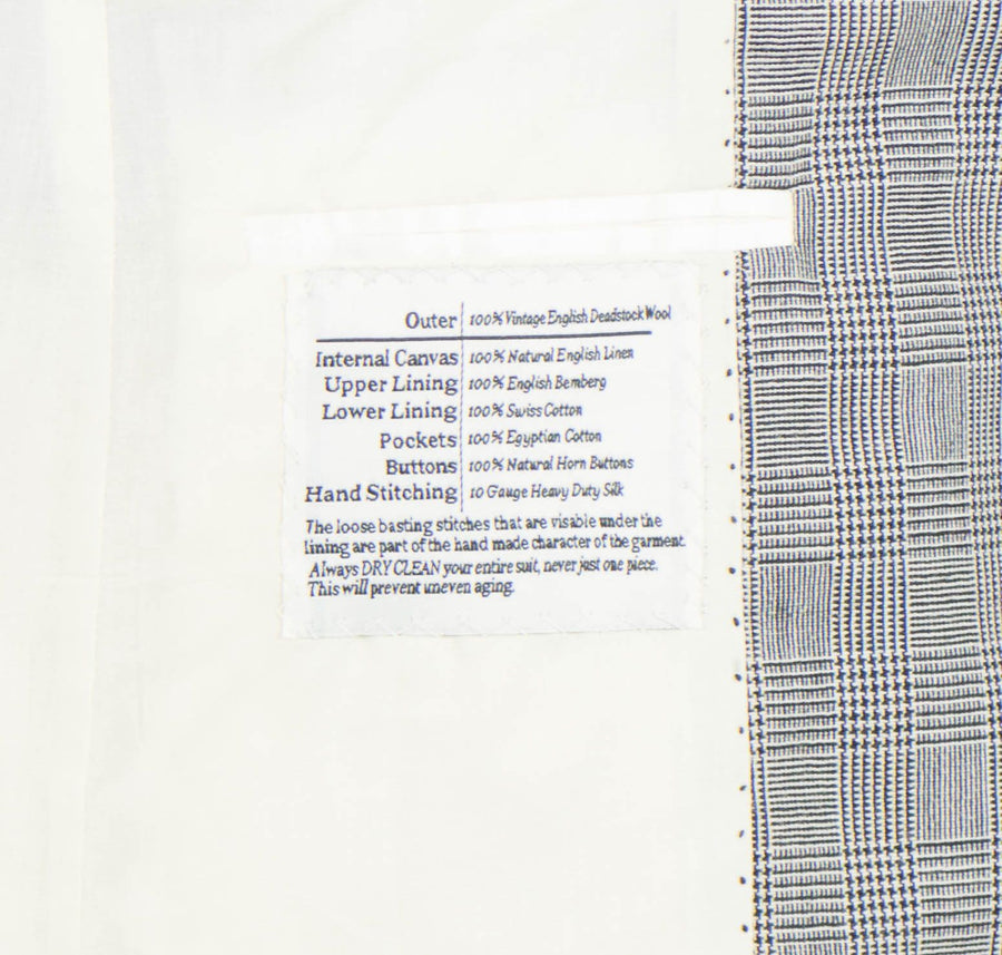 Martin Greenfiel Glen Plaid 2 Button Wool Suit - Gray