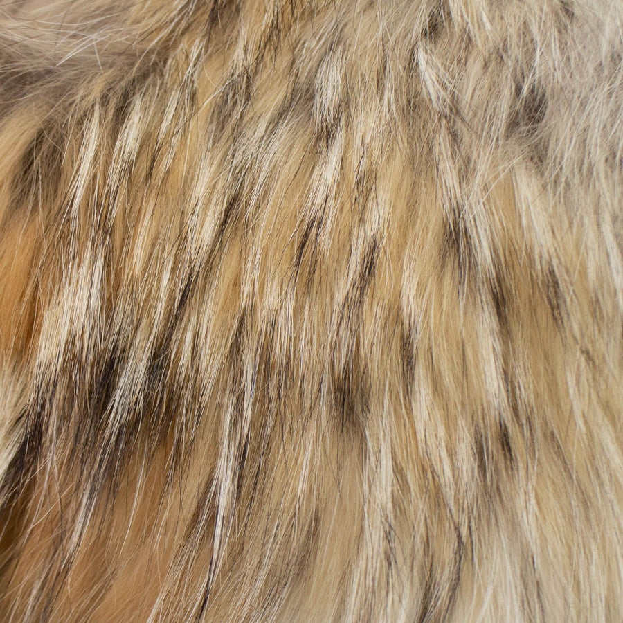 Alpaca Blend Fur Collar Double Breasted Coat - Beige