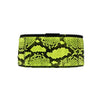 Snakeskin 'Binder Clip' Cross-Body Bag - Green