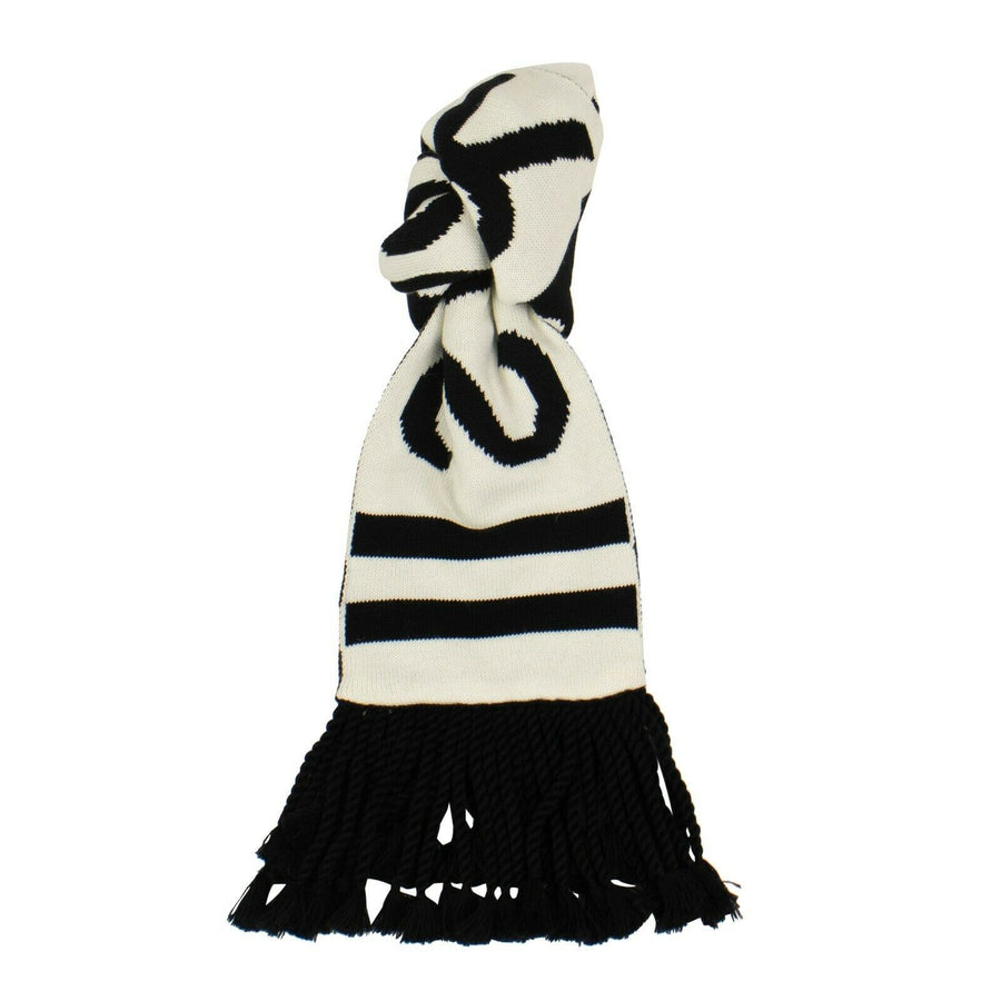 Women's Wool Blend 'Sorry Not Sorry' Scarf - Black And White