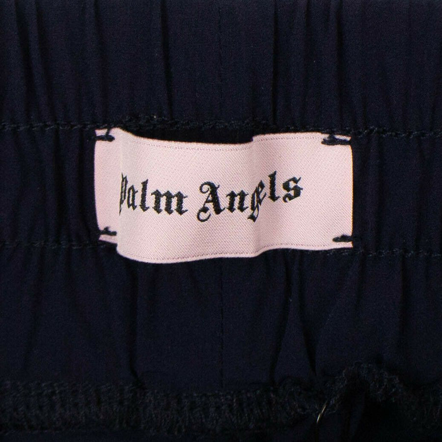 Exclusive Logo Print Track Pants -  Navy Blue