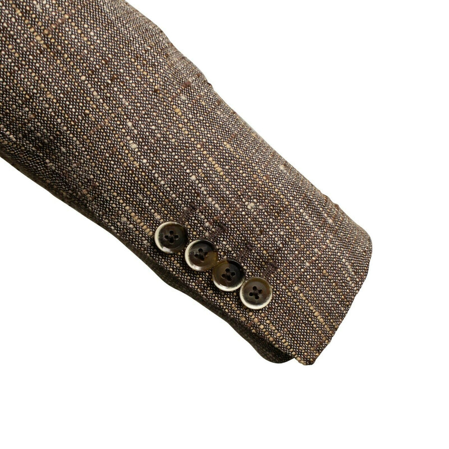 Drop 8 Two Button Tweed Silk Blend Sport Coat - Brown