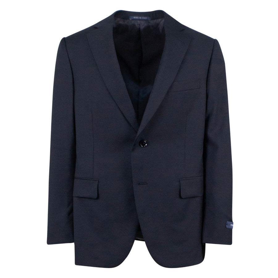 Drop 4 Shadow Striped Wool Two Button Suit - Navy