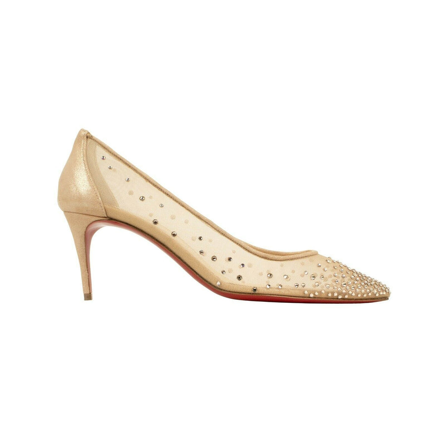 Follies Strass 70mm Mesh Pumps - Shimmery Gold