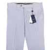 Blue Pinstripe Cotton Blend Dress Pants