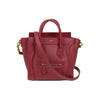Drummed Calfskin Nano Luggage Cross Body Bag - Raspberry Pink
