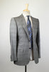 Drop 7 Plaid Wool 2 Button Suit - Light Gray
