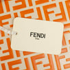 Small Kan I Leather FF Chain Strap Bag - White / Orange