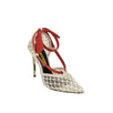Zip-Tie D'Orsay Heels - White