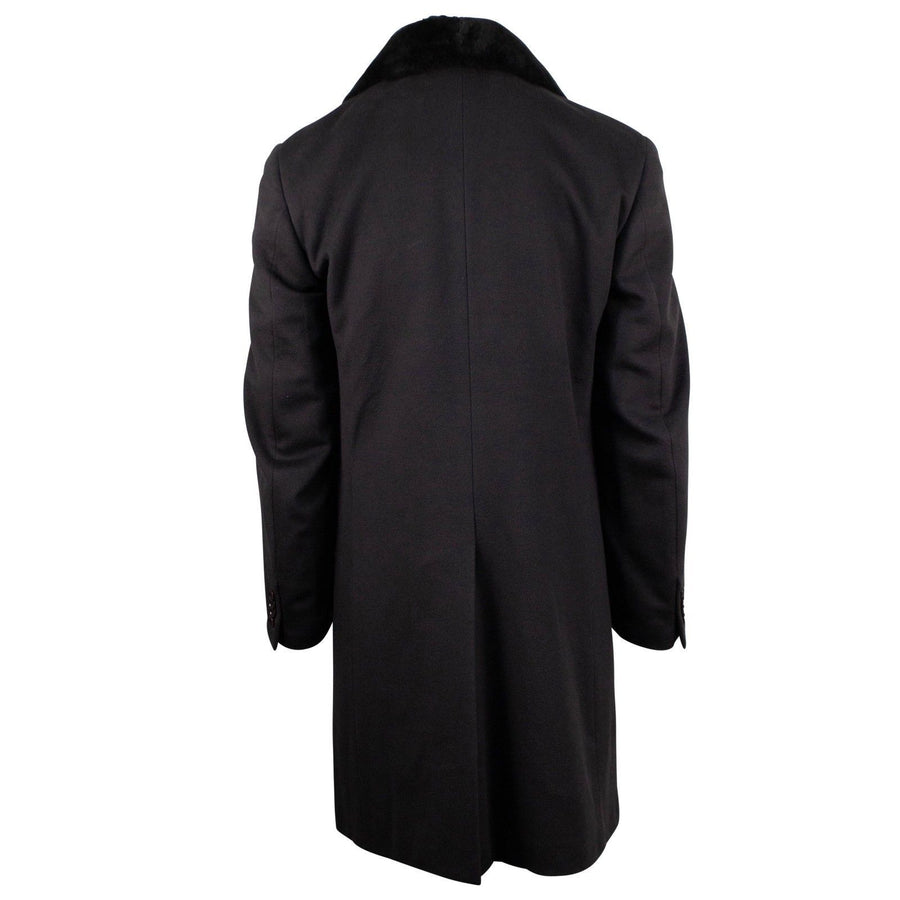 Green Cashmere Double Breasted Wool Classic Fit Coat