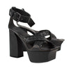 Intrecciato Leather Leather Platform Pumps - Black