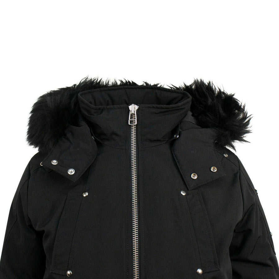 Boys Shearling Bomber Coat - Black