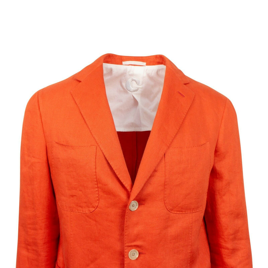 Drop 8 Linen 3 Roll 2 Button Sport Coat - Orange