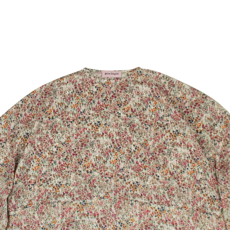 Flower Print Tunic Dress - White